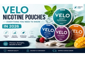 VELO Nicotine Pouches guide featuring popular flavours and nicotine strengths in 2026