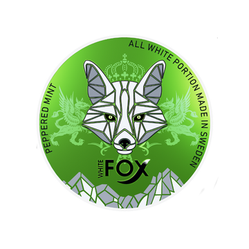 White Fox Peppered Mint Slim All White Portion 12mg
