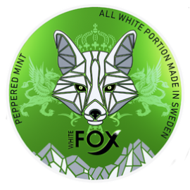 White Fox Peppered Mint Slim All White Portion 12mg