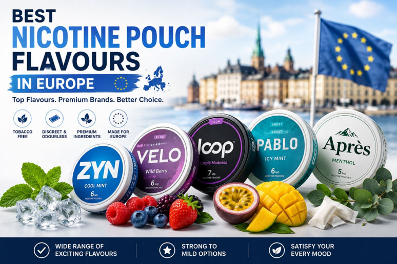 Best nicotine pouch flavours in Europe featuring mint, berry, fruit and menthol options from leading brands.